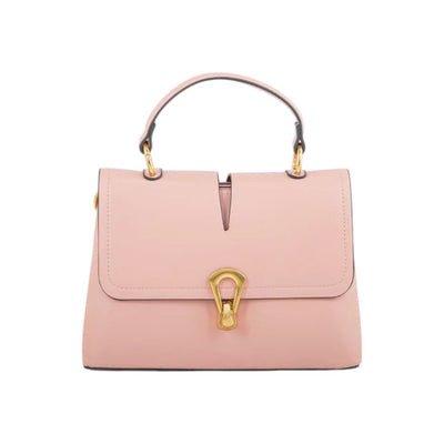 Suvra Beige Faux Leather Hand Bag Elegant Everyday Companion
