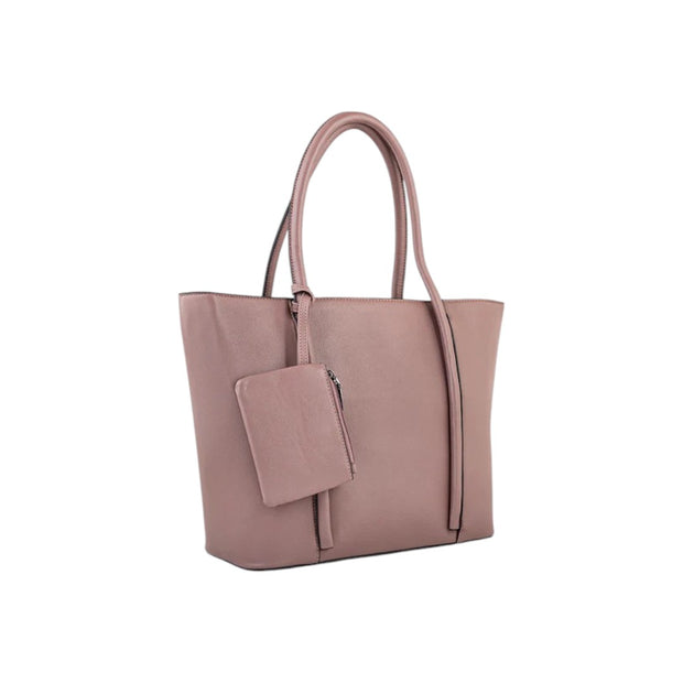 Suvra Beige Faux Leather Tote Bag for Women
