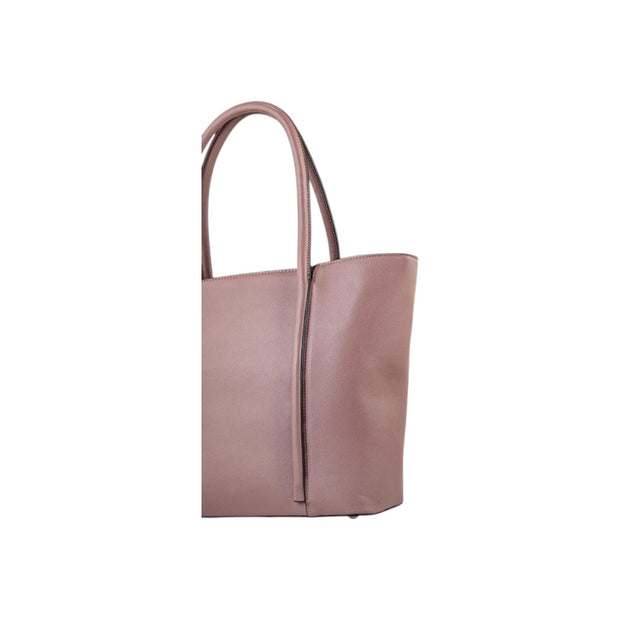 Suvra Beige Faux Leather Tote Bag for Women