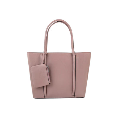 Suvra Beige Faux Leather Tote Bag for Women